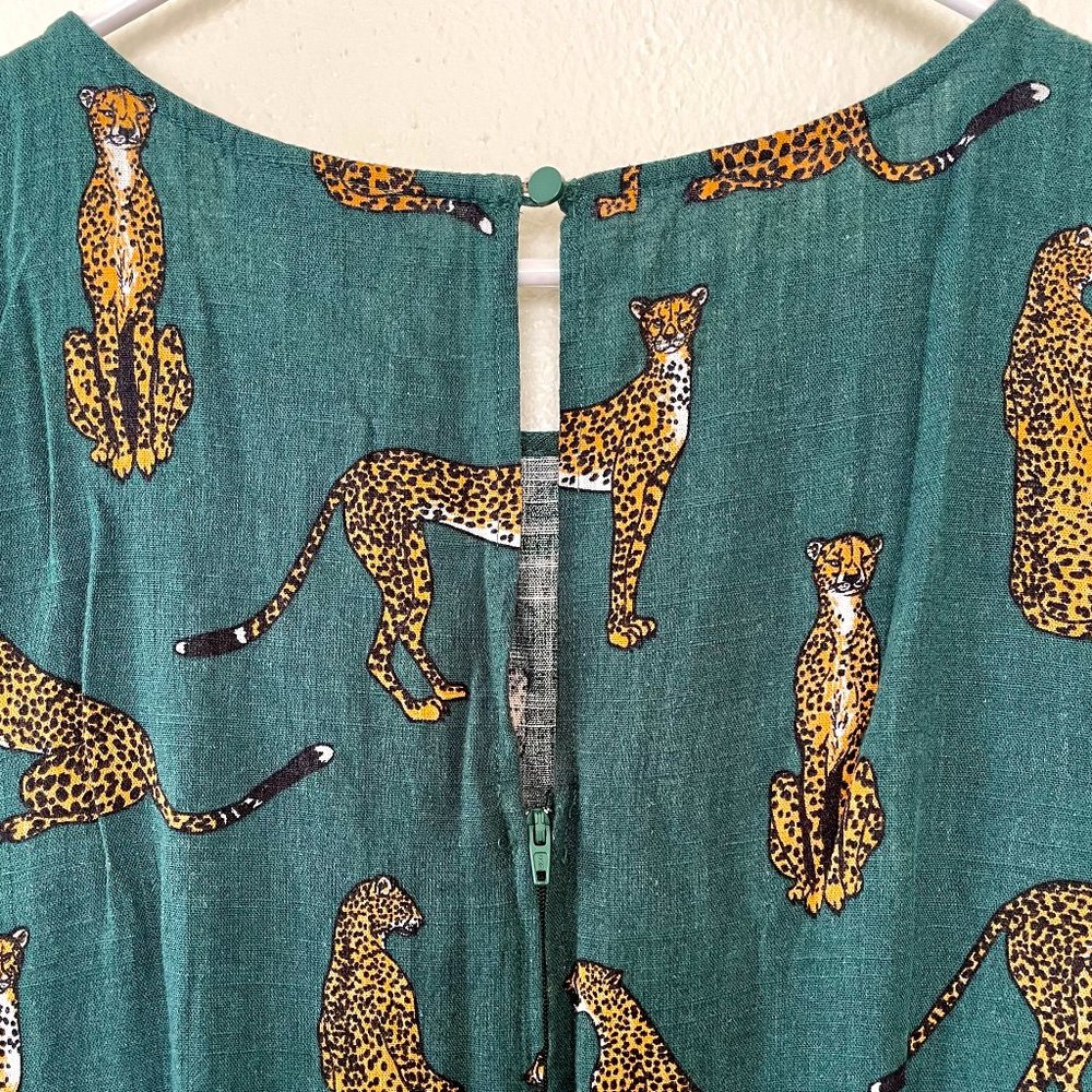 Modcloth Cheetah Bold Nation Wide Legged Crop Jumpsuit